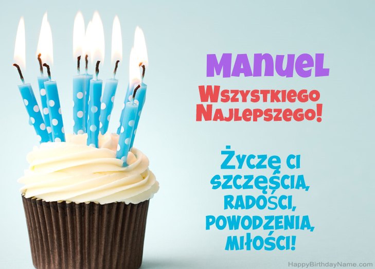 Felicitaciones por el feliz cumpleaños de Manuel