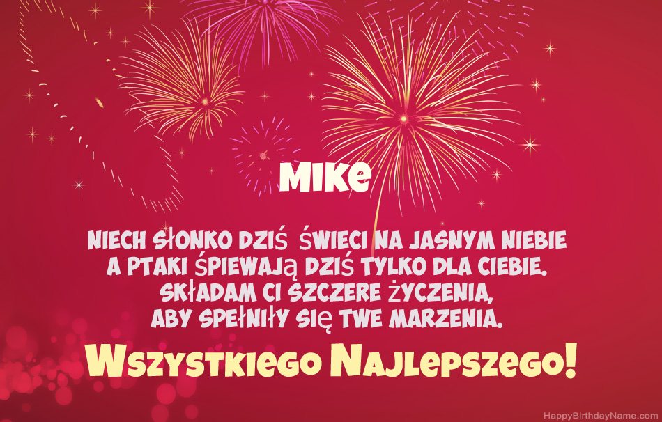 Feliz cumpleaños Mike, hermosos poemas