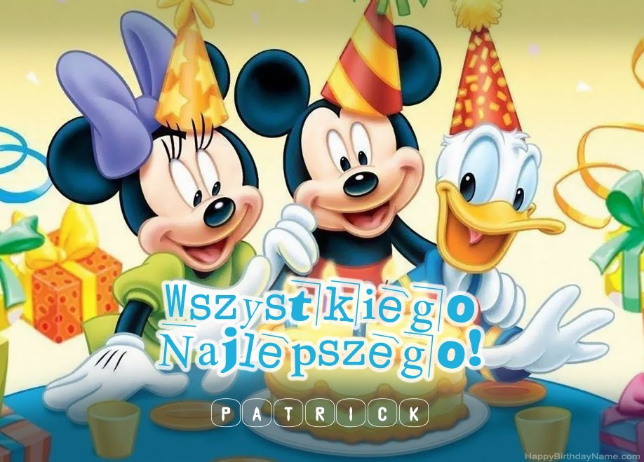 Saludos de cumpleaños infantiles para Patrick