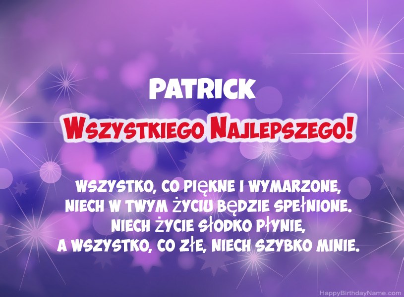 Hermosas imágenes para el feliz cumpleaños de Patrick
