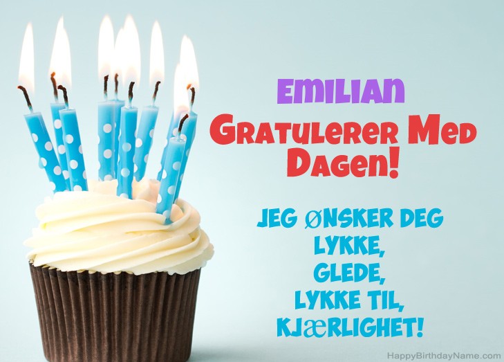 Gratulerer med fødselsdagen Emilian, vakre bilder