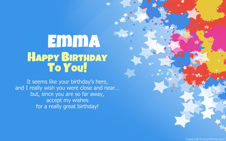 Congratulations on the birthday of Emma Congratulations on the birthday of Emma