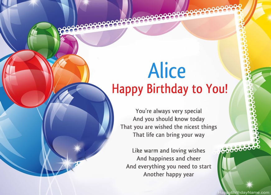 Happy Birthday Alice!