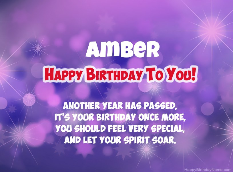 Beautiful pictures for Happy Birthday of Amber