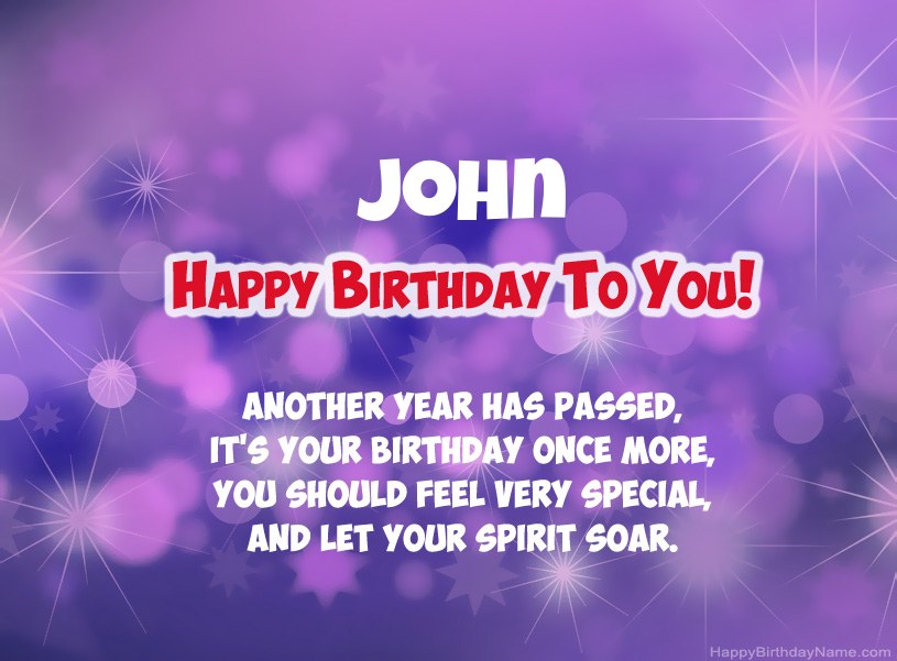 Beautiful pictures for Happy Birthday of John