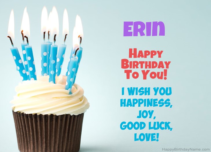 Congratulations for Happy Birthday of Erin