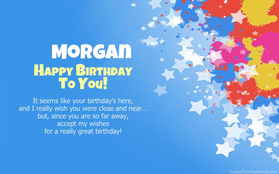 Congratulations on the birthday of Morgan