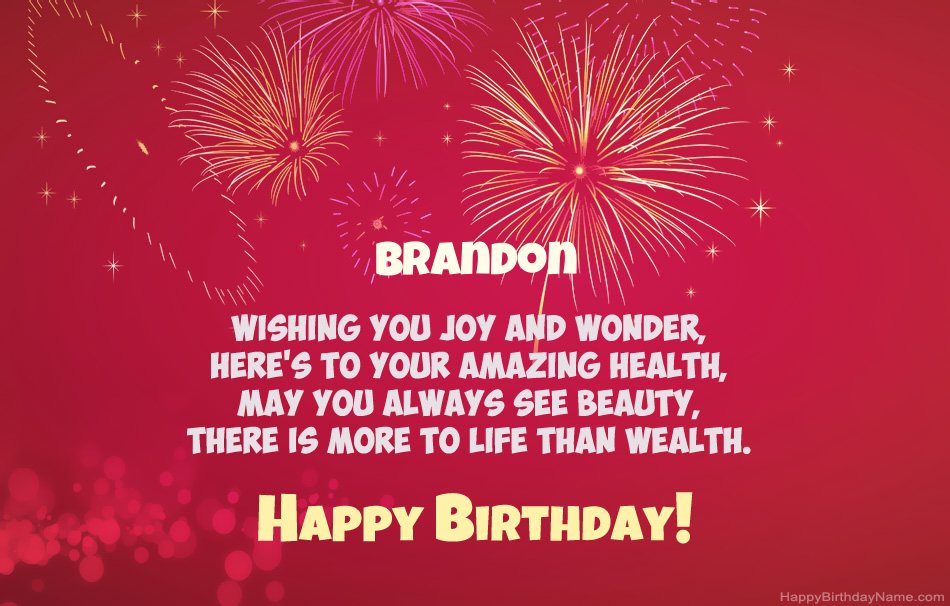 Happy Birthday Brandon, beautiful poems
