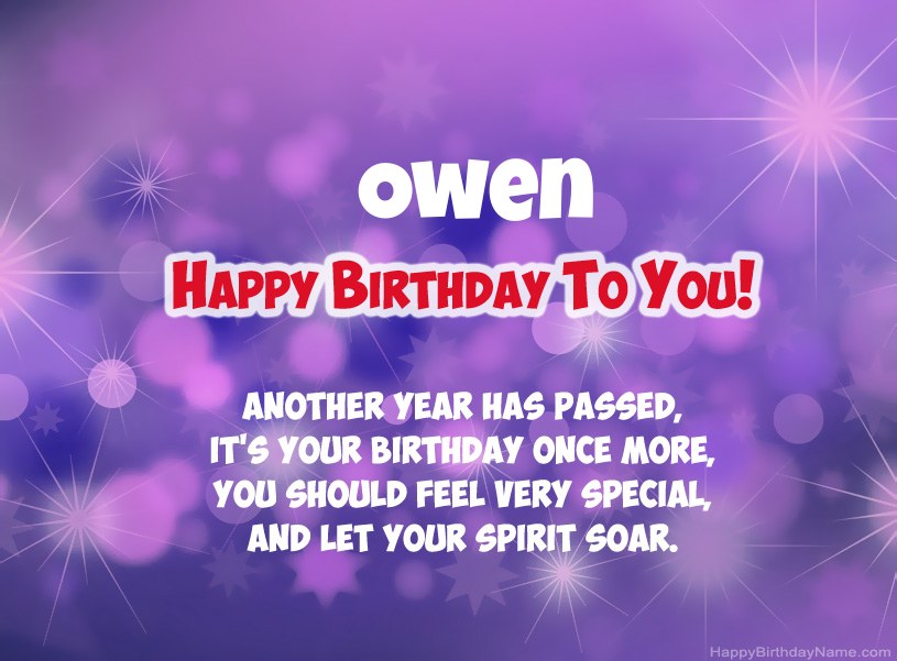 Beautiful pictures for Happy Birthday of Owen