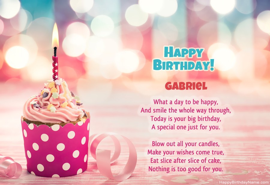 Download Happy Birthday card Gabriel free