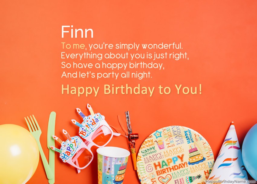 Happy Birthday cards for Finn