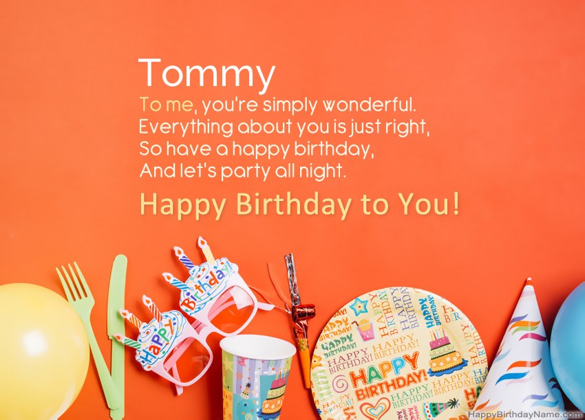Happy Birthday cards for Tommy Happy Birthday cards for Tommy