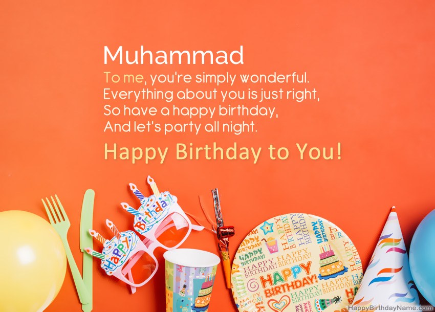 Happy Birthday cards for Muhammad