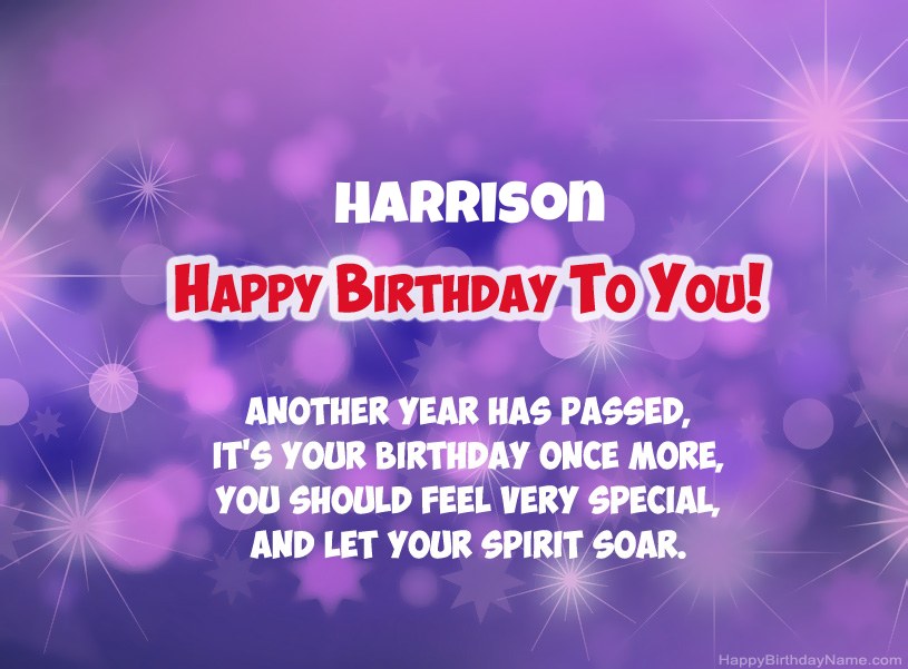 Beautiful pictures for Happy Birthday of Harrison