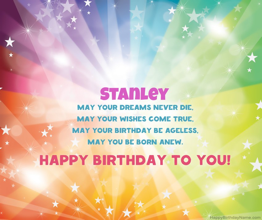 Beautiful Happy Birthday cards for Stanley