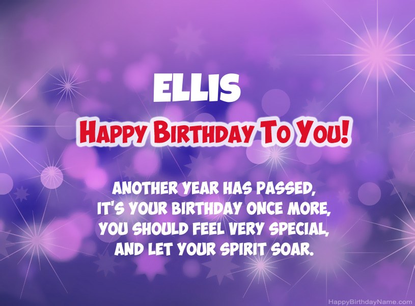 Beautiful pictures for Happy Birthday of Ellis