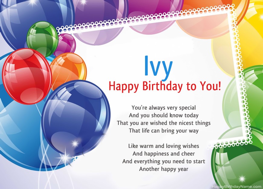 Happy Birthday Ivy! Happy Birthday Ivy!