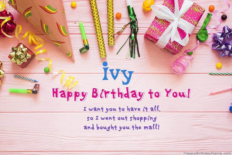 Download Happy Birthday card Ivy free
