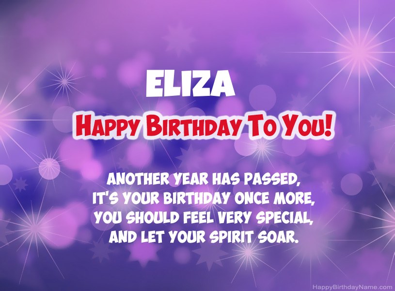 Beautiful pictures for Happy Birthday of Eliza Beautiful pictures for Happy Birthday of Eliza