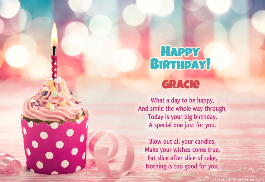 Download Happy Birthday card Gracie free Download Happy Birthday card Gracie free