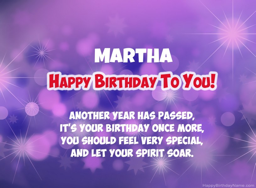 Beautiful pictures for Happy Birthday of Martha