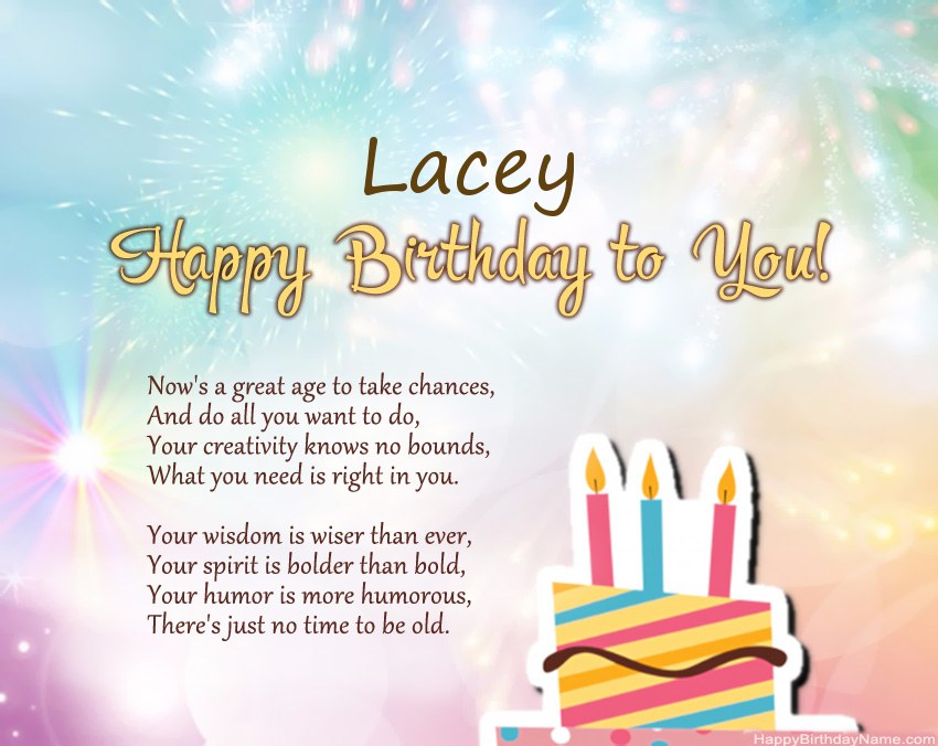 Happy Birthday Lacey in verse