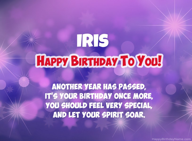 Beautiful pictures for Happy Birthday of Iris Beautiful pictures for Happy Birthday of Iris