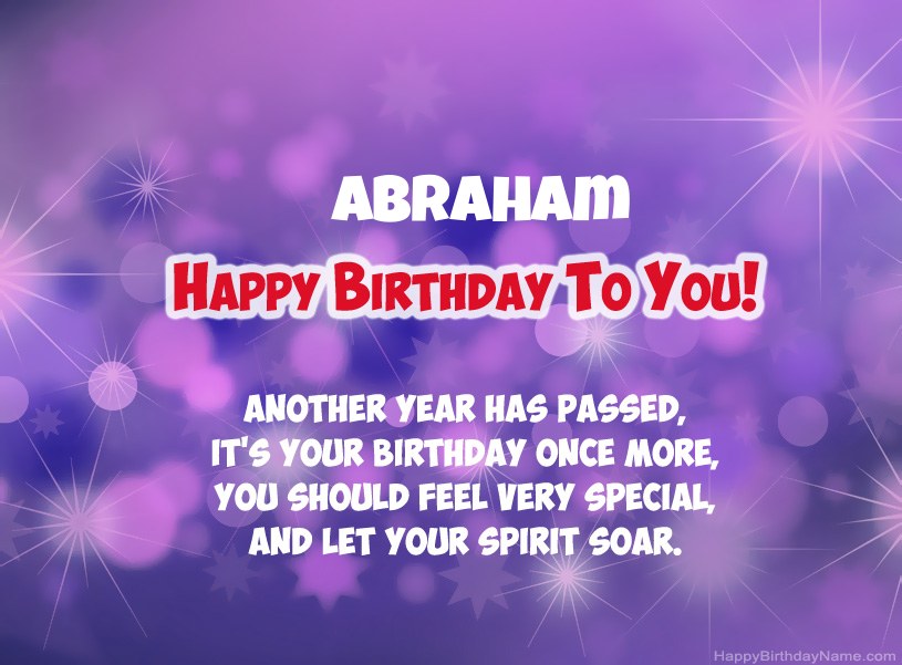 Beautiful pictures for Happy Birthday of Abraham