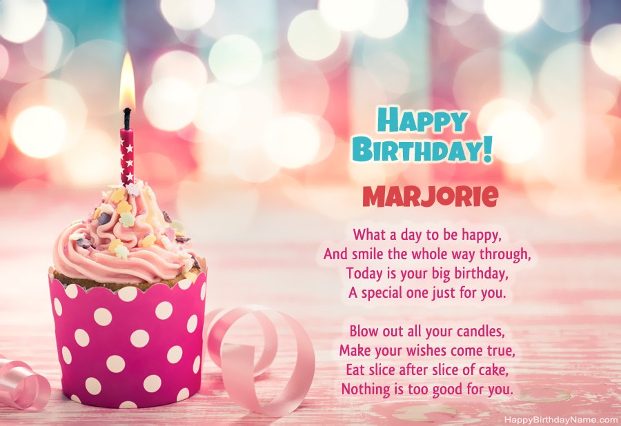 Download Happy Birthday card Marjorie free Download Happy Birthday card Marjorie free