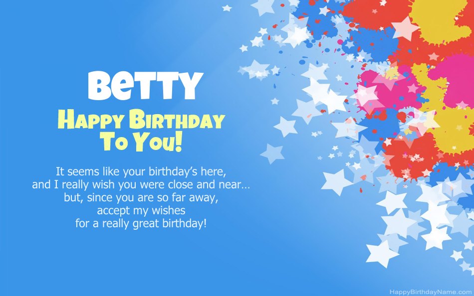 Congratulations on the birthday of Betty Congratulations on the birthday of Betty