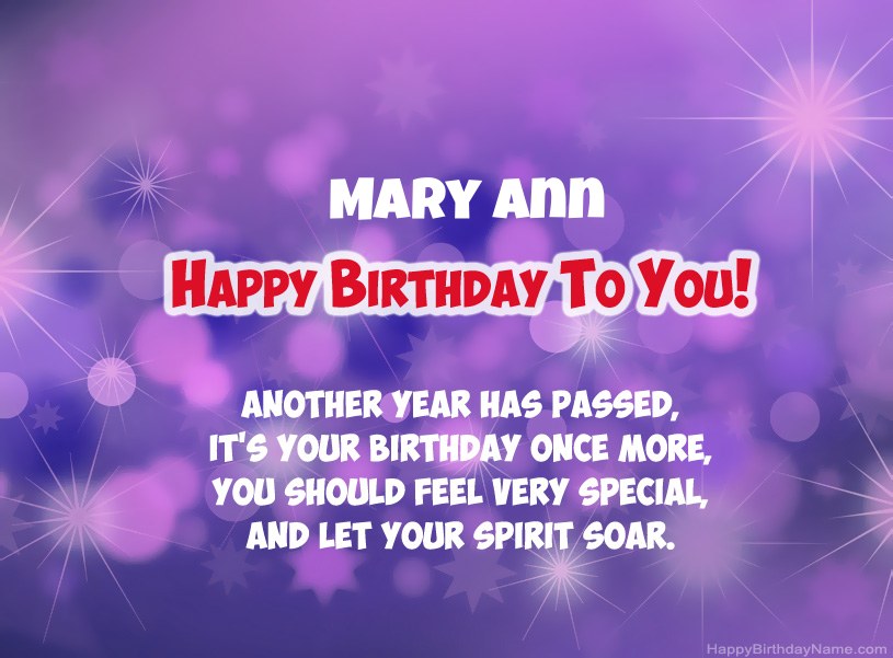 Beautiful pictures for Happy Birthday of Mary Ann Beautiful pictures for Happy Birthday of Mary Ann