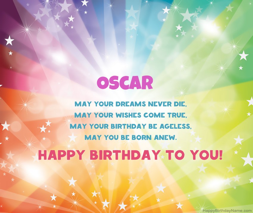 Beautiful Happy Birthday cards for Oscar Beautiful Happy Birthday cards for Oscar