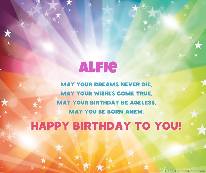 Beautiful Happy Birthday cards for Alfie Beautiful Happy Birthday cards for Alfie