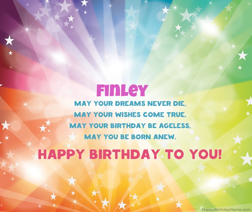 Beautiful Happy Birthday cards for Finley Beautiful Happy Birthday cards for Finley
