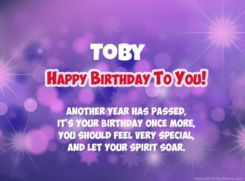 Beautiful pictures for Happy Birthday of Toby 