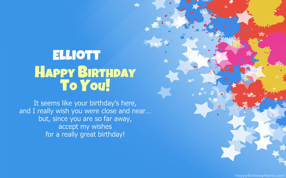 Congratulations on the birthday of Elliott Congratulations on the birthday of Elliott