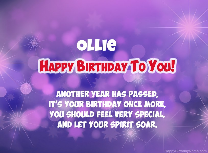 Beautiful pictures for Happy Birthday of Ollie Beautiful pictures for Happy Birthday of Ollie