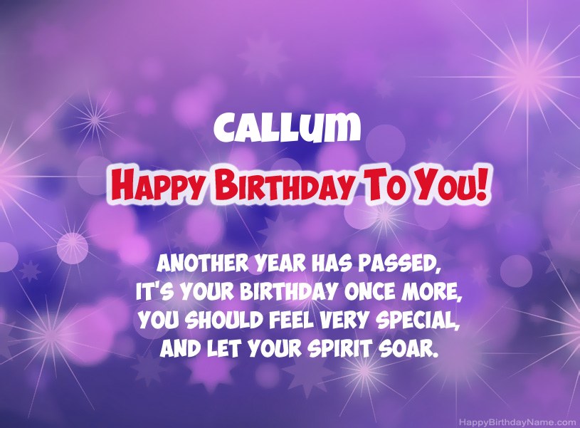 Beautiful pictures for Happy Birthday of Callum Beautiful pictures for Happy Birthday of Callum