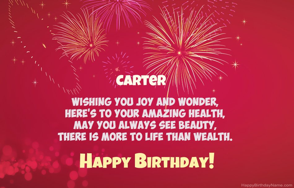 Happy Birthday Carter , beautiful poems Happy Birthday Carter , beautiful poems