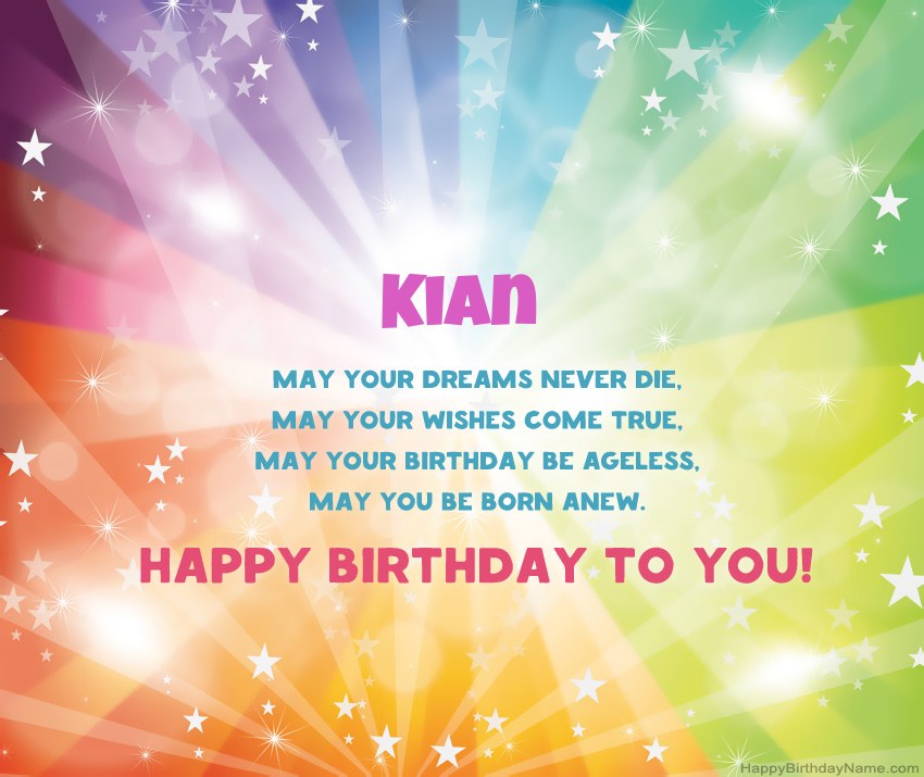 Beautiful Happy Birthday cards for Kian Beautiful Happy Birthday cards for Kian