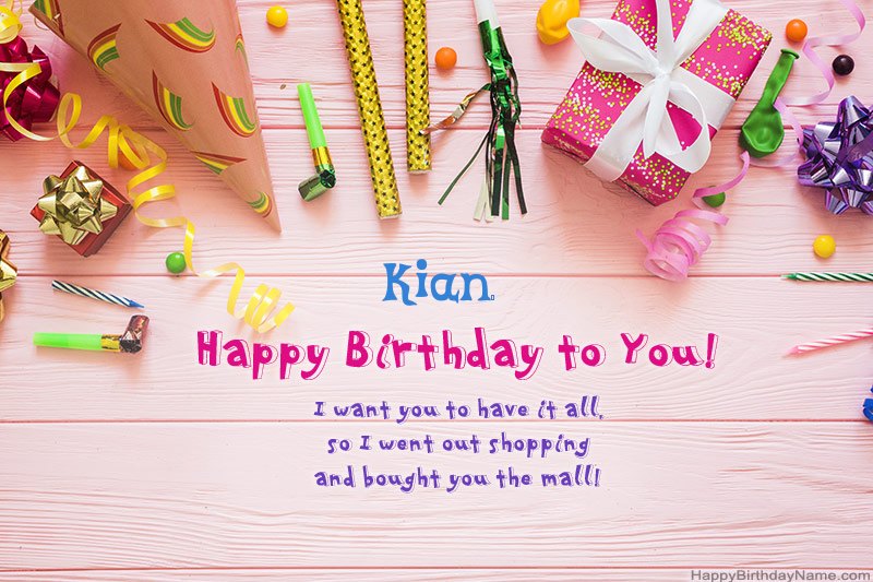 Download Happy Birthday card Kian free Download Happy Birthday card Kian free