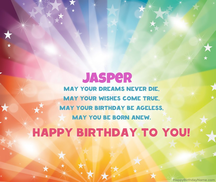 Beautiful Happy Birthday cards for Jasper 