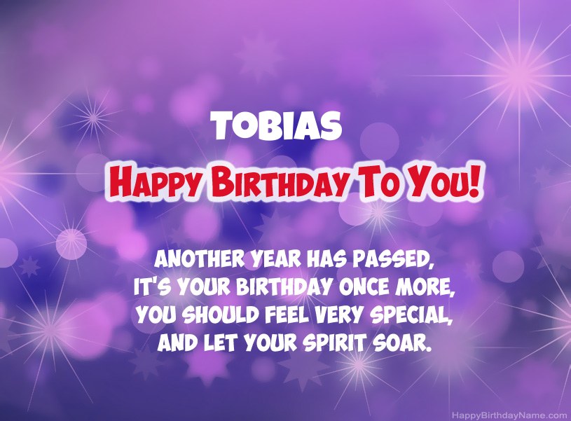 Beautiful pictures for Happy Birthday of Tobias 