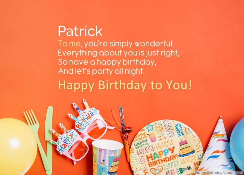 Happy Birthday cards for Patrick 