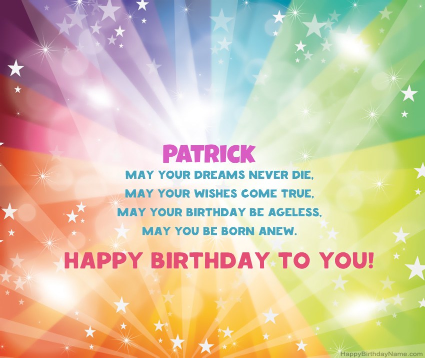 Beautiful Happy Birthday cards for Patrick 