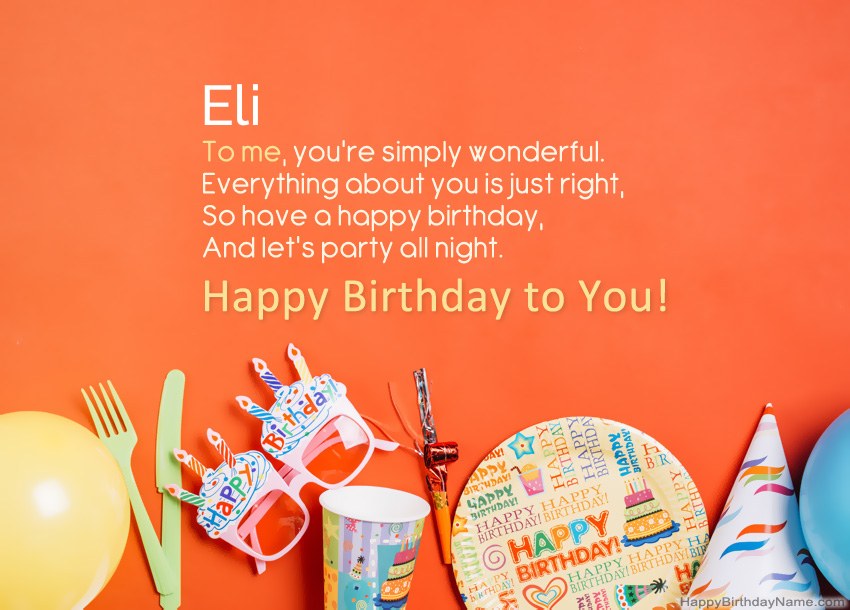 Happy Birthday cards for Eli 