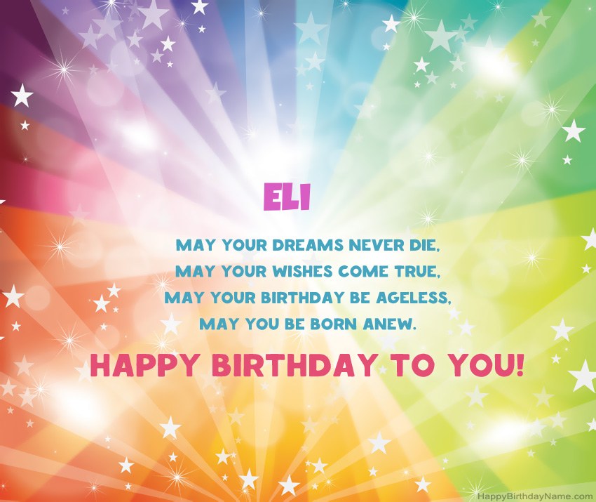 Beautiful Happy Birthday cards for Eli 