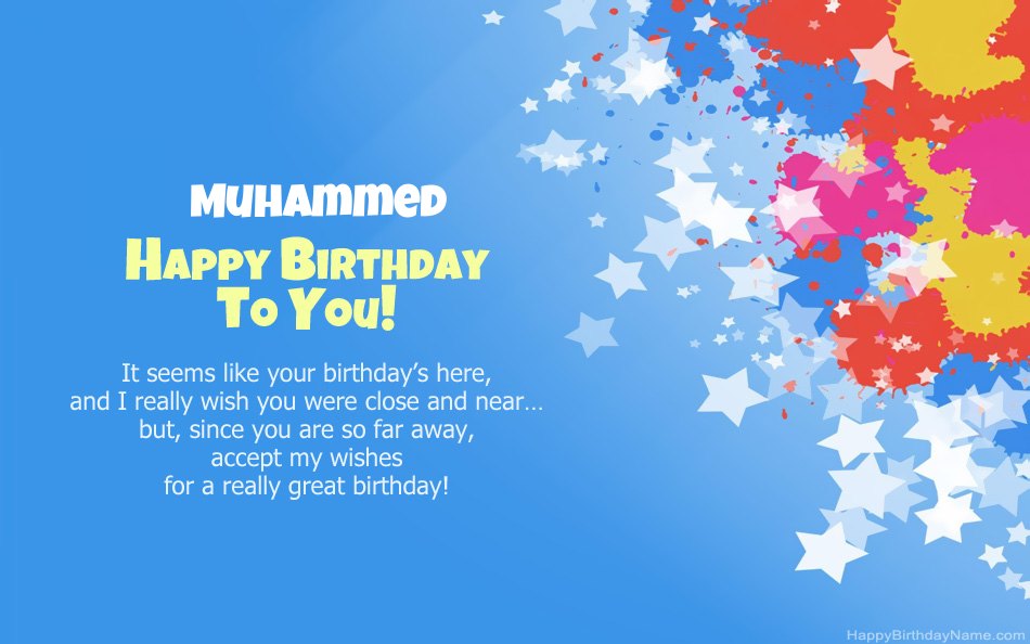 Congratulations on the birthday of Muhammed 