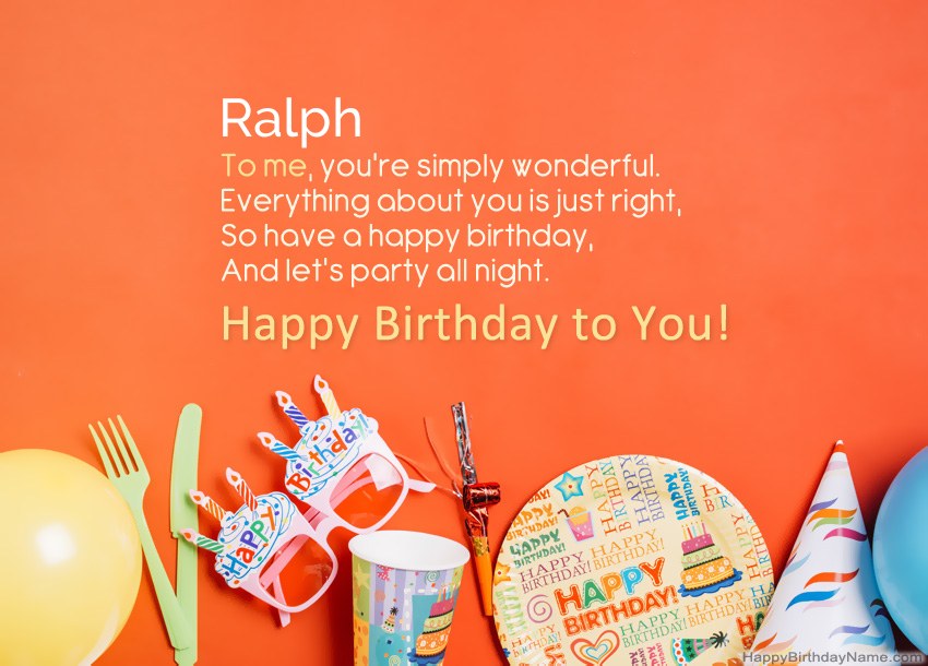 Happy Birthday cards for Ralph 