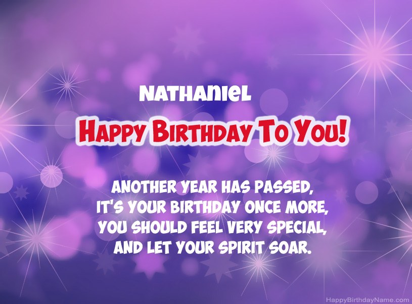 Beautiful pictures for Happy Birthday of Nathaniel 